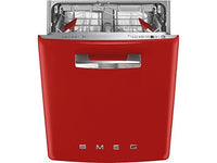 Lavavajillas integrable - Smeg STFABRD3, 13 cubiertos, 11 Programas, 59.8 cm de ancho, Rojo