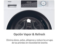 Lavadora carga frontal - Haier I-Pro Series 1 HW80-BP14929A-S, 8 kg, 1400 rpm, Motor Inverter, Función Vapor, Antibacterias, Blanco