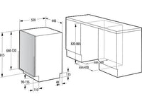 Lavavajillas integrable - Hisense HV543D10, 11 servicios, 7 programas, 44.8 cm, Tercera bandeja, Inverter, Sin Panelar