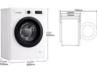 Lavadora carga frontal - LG F4X1009NWK, 9 kg, 1400 rpm, 10 programas, AI Direct Drive™, ThinQ™, Blanco Marfil