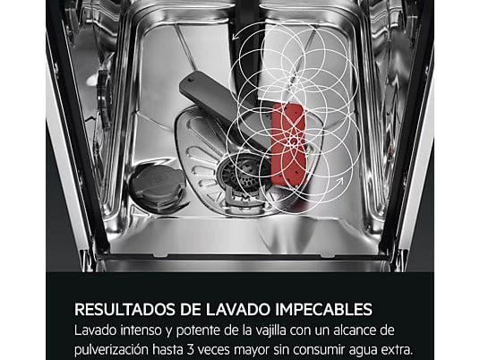 Lavavajillas - AEG FFB75717PM, 14 servicios, 9 programas, 60 cm, Tercera bandeja, AirDry, Inox Antihuellas