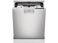 Lavavajillas - AEG FFB75717PM, 14 servicios, 9 programas, 60 cm, Tercera bandeja, AirDry, Inox Antihuellas