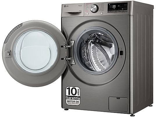 Lavadora secadora - LG F4DR7009AGS, Serie 700, 9 kg/6 kg, 1400 rpm, 14 programas, Inox antihuellas
