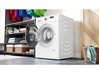 Lavadora carga frontal - Bosch WGE03200ES,Serie 2, 8 kg, 1.200 rpm, 13 programas, Higiene Plus, Motor EcoSilence, Blanco