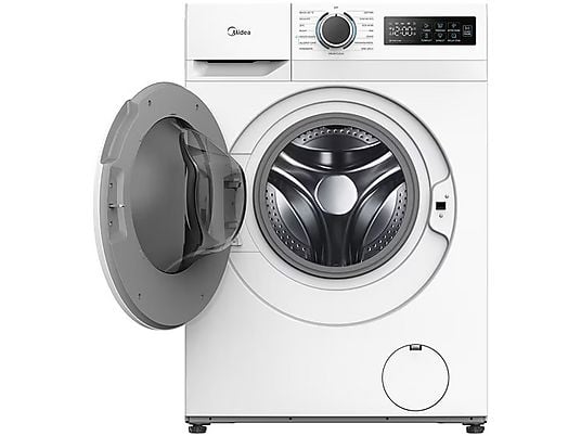 Lavadora carga frontal - Midea MF110W90BA10/W-ES, 9 kg, A-10%,1400 rpm, 15 Programas, Motor Inverter, Blanco