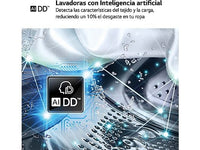 Lavadora carga frontal - LG F4WR5510A0W, Serie 550, 10 kg, 1400 rpm, 14 Programas, AI Direct Drive™, Steam™, Autodosificación, Blanco
