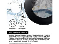 Lavadora secadora - Samsung WD90DG5G34BEEC, 9kg/5kg 1400 rpm, 13 programas, AI Ecobubble™ Clase E/A-10%, fondo reducido, Blanco