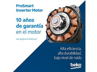 Lavadora carga frontal - Beko VBM3WFT39413WA, 9 kg, 1400 rpm, 15 programas, Energy Spin, Steam Cure, Motor ProSmart Inverter, Blanco