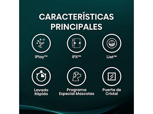 Lavadora carga frontal - Hisense WF5I1045BWQ , 10.5 kg, 1400 RPM, 18 programas, Fondo reducido 55.5 cm, Autodosificación, Blanco