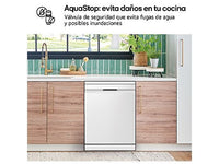 Lavavajillas - LG DF587HHS, 14 servicios, 10 programas, 60 cm, QuadWash™, Tercera Bandeja, ThinQ™, Blanco Marfil
