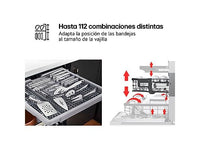 Lavavajillas integrable - LG DB476TXS, 14 servicios, 10 programas, 60 cm, TrueSteam™, Tercera bandeja, Sin panelar