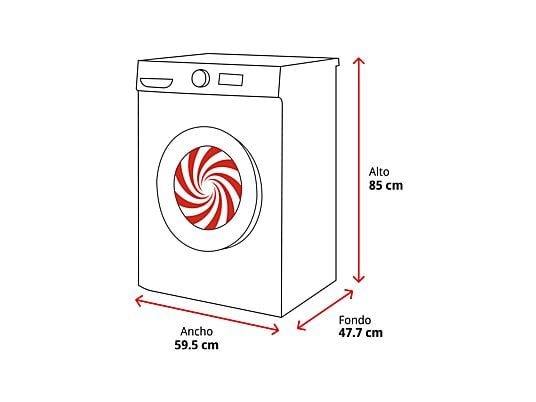 Lavadora carga frontal - Haier I-Pro Series 1 HW80-BP14929A-S, 8 kg, 1400 rpm, Motor Inverter, Función Vapor, Antibacterias, Blanco