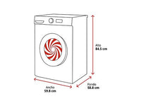 Lavadora carga frontal - Balay 3TS3107BD, 10 kg, 1400 rpm, 14 programas, Programa Planchado, Ahorro AquaControl Plus, Blanco