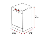 Lavavajillas - Beko DVN05320W, 13 servicios, 5 programas, 60 cm, Media carga, Clean&Shine™, Blanco