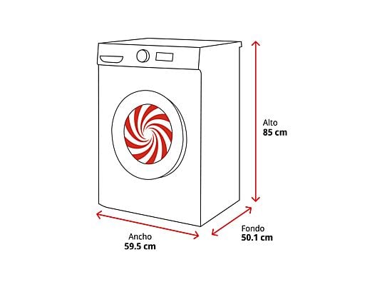 Lavadora carga frontal - Haier X5 Series HW90-BP14357TUIB, 9kg, 1400rpm, Motor Inverter, Wi-Fi, Blanco