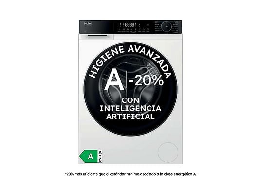 Lavadora carga frontal - Haier X5 Series HW90-BP14357TUIB, 9kg, 1400rpm, Motor Inverter, Wi-Fi, Blanco