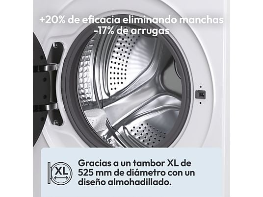 Lavadora carga frontal - Candy BR 48SBL6-S, 8 kg, 1400 rpm, 16 Programas, Inverter, WiFi y Bluetooth, Blanco