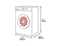 Lavadora carga frontal - Candy BR 48SBL6-S, 8 kg, 1400 rpm, 16 Programas, Inverter, WiFi y Bluetooth, Blanco