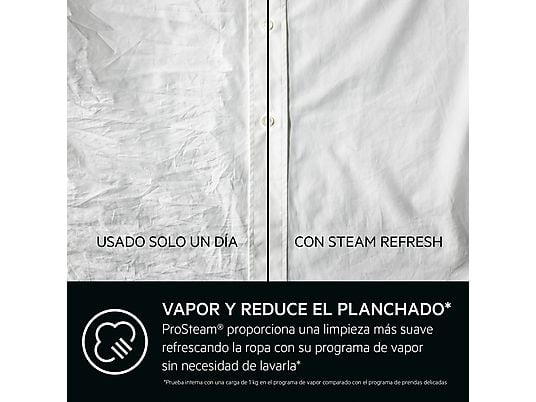 Lavadora integrable - AEG LFN7G8434F, 8 kg, 1400 rpm, Tecnología ProSense, Función Vapor, Sin panelar