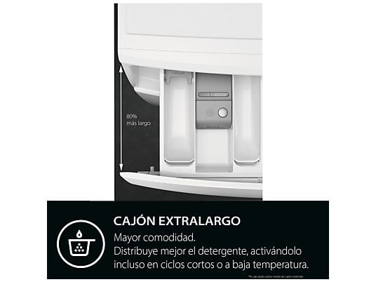 Lavadora carga frontal - AEG LFR7314O4C, 10 kg, 1400 rpm, 12 programas, Función Vapor, Tambor Care, PreciseWash, Blanco