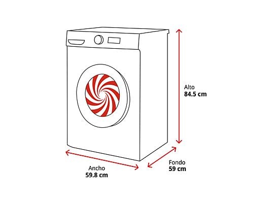 Lavadora carga frontal - BALAY 3TS382B, 8 Kg, 1200 rpm, 15 programas, Blanco