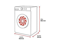 Lavadora carga frontal - BALAY 3TS382B, 8 Kg, 1200 rpm, 15 programas, Blanco
