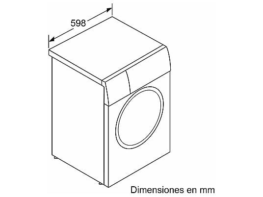 Lavadora carga frontal - BALAY 3TS382B, 8 Kg, 1200 rpm, 15 programas, Blanco