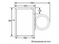 Lavadora carga frontal - BALAY 3TS382B, 8 Kg, 1200 rpm, 15 programas, Blanco