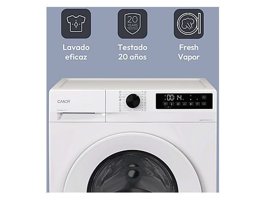 Lavadora secadora - Candy GWD 4968-S, 9kg/6kg, Motor Inverter SpeedDrive, 16 Programas, AI Silent Motion, Blanco