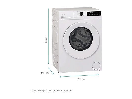 Lavadora secadora - Candy GWD 4968-S, 9kg/6kg, Motor Inverter SpeedDrive, 16 Programas, AI Silent Motion, Blanco