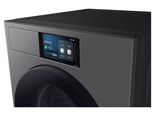 Lavadora carga frontal - Samsung Bespoke AI WF90F09C4SU3, 9 kg, 1400 rpm, 24 programas, Autodosificación, Clase A, Control por voz, Grafito