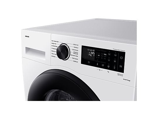 Lavadora carga frontal - Samsung WW90CGC04DAEEC, 9 kg, 1400 rpm, EcoBubble™, Función WiFi con SmartThings, Blanco