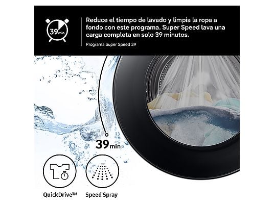 Lavadora carga frontal - Samsung WW11DB7B94GEU3, 11 kg, 1400 rpm, Autodosificación, AI EcoBubble™, Función WiFi con SmartThings™, Blanco
