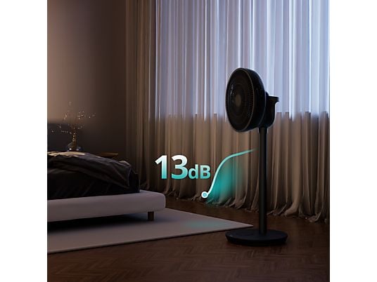 Duux Whisper Flex 2 Smart Statiefventilator Zwart – Slimme Statiefventilator met App – 30 Standen
