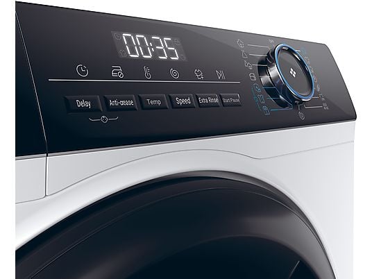 Lavadora carga frontal - Haier I-Pro Series 3 HW90-BP14939-S, 9kg, 1400rpm, Función Vapor, Motor Inverter BPM, Antibacterias, Blanco