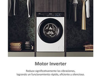 Lavadora carga frontal - Haier I-Pro Series 3 HW90-BP14939-S, 9kg, 1400rpm, Función Vapor, Motor Inverter BPM, Antibacterias, Blanco