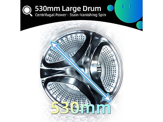 Lavadora carga frontal - CHIQ CW07123863AX, 7 kg, 1200 rpm, 16 programas, Azul oscuro