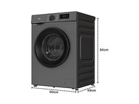 Lavadora de carga frontal - VOK EVW-8BAGL2412, 8 kg, 1200 rpm, 14 programas, Gris