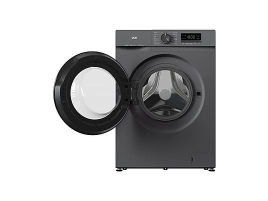 Lavadora de carga frontal - VOK EVW-8BAGL2412, 8 kg, 1200 rpm, 14 programas, Gris