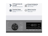 Lavadora de carga frontal - VOK EVW-8BAGL2412, 8 kg, 1200 rpm, 14 programas, Gris